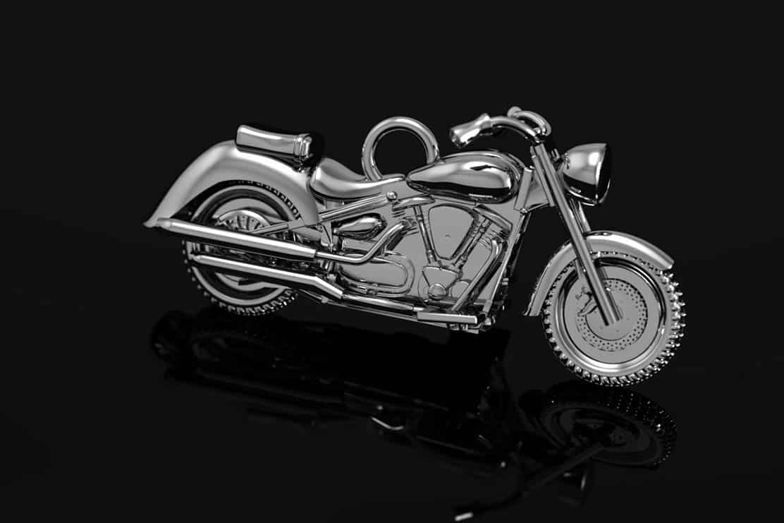 Honda motorsykkel i oksidert sølv